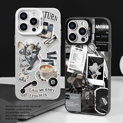 欧美风手机壳适用小米14复古15/13ultra红米k70高级感note12pro艺术11小众k60新款17超火k50不会撞壳k90s/k80