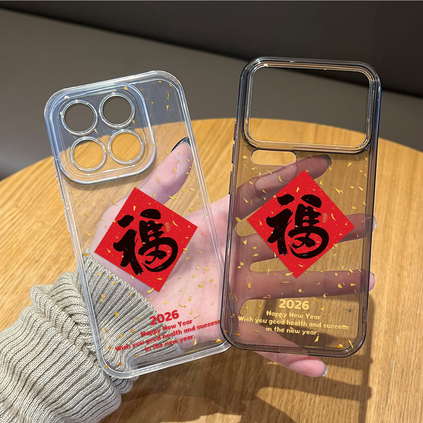 金箔马年福字手机壳适用小米红米
