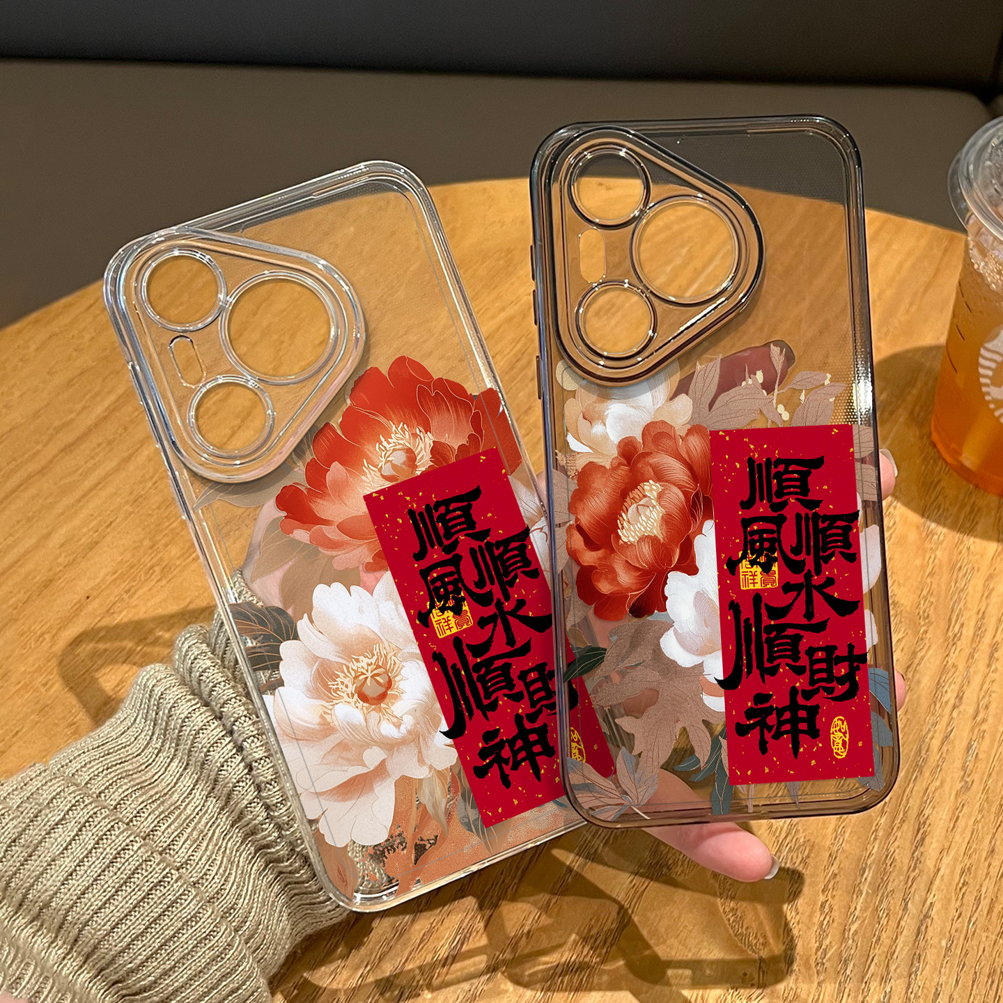 山茶花手机壳适用于华为系列