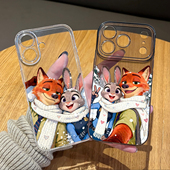 11女x 尼克朱迪手机壳适用苹果17promax疯狂动物城iphone16pro情侣15plus狐狸14兔子13mini男12新款