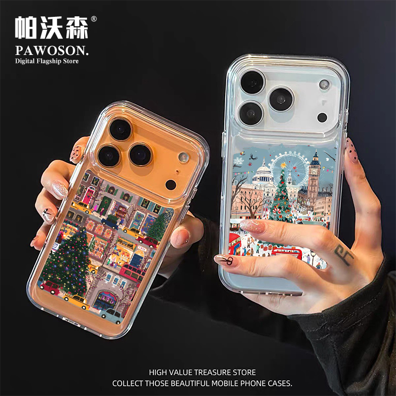 圣诞街景手机壳适用于苹果系列