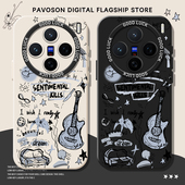 300手机壳100s硅胶s30情侣20艺术90新款 70mini 19小众18高级感80 涂鸦吉他蝴蝶适用vivox200pro 16e