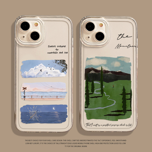 14红米k80 k90 k60新款 11小众k50高级感10套k40s k70复古note13 拼图风景手机壳适用小米15小清新17promax