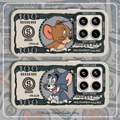 11动漫k50 美元 10套k40s 90招财k70发财note13油画k60新款 猫和老鼠手机壳适用小米15情侣17 14pro红米k80