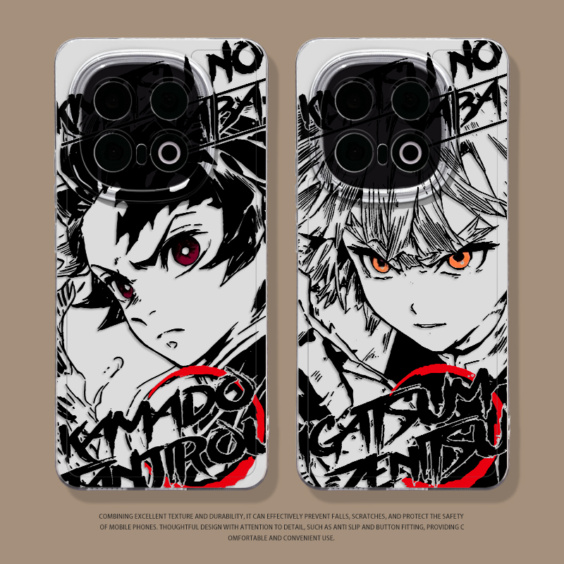 线稿鬼灭之刃手机壳适用iqoo系列