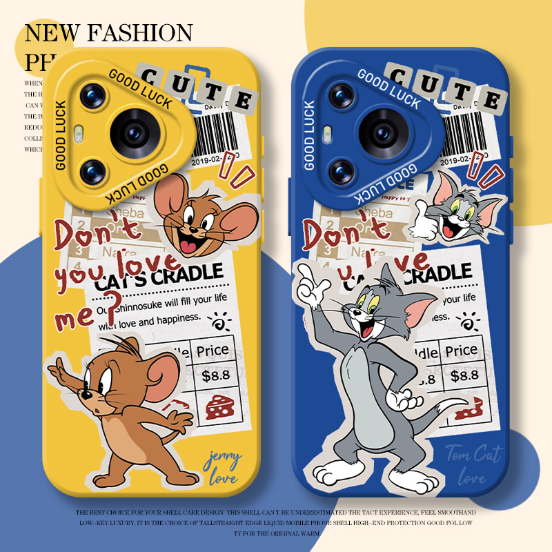 报纸猫和老鼠手机壳适用华为系列