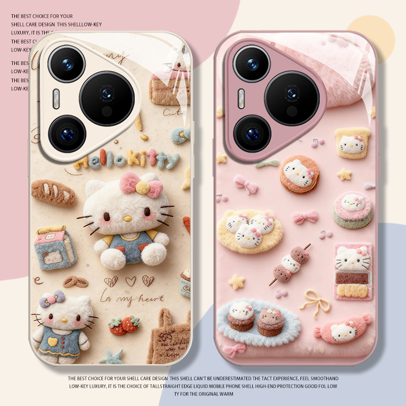 毛绒HelloKitty手机壳适用于华为