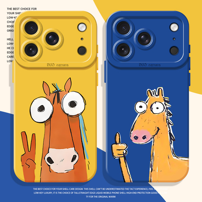 比耶小马手机壳适用苹果系列