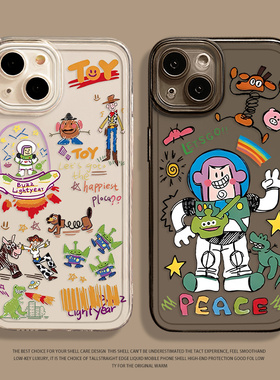 涂鸦巴斯光年适用小米14手机壳15/13ultra红米k70胡迪note12pro玩具11总动员k60新款17/k50情侣k90s动漫k80/9