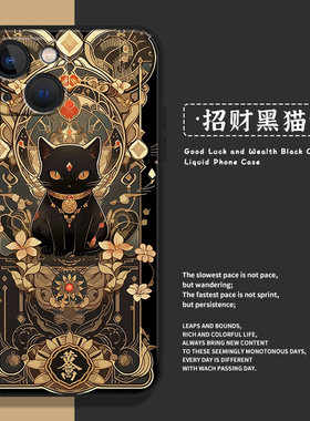 招财黑猫适用真我GTneo5手机壳7/6se硅胶realme12发财GT2pro暴富v60s新年11男女10猫咪q3s好运25小众高级感15