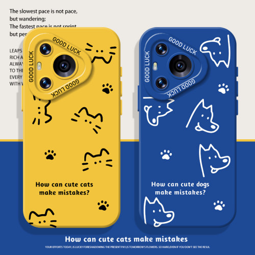 简笔画猫咪手机壳适用华为系列