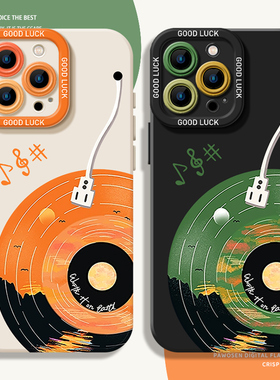 ins风唱片CD手机壳适用苹果16复古iphone15promax文艺14plus情侣13mini小众12新款11高级感x艺术8/17/xs/7/xr