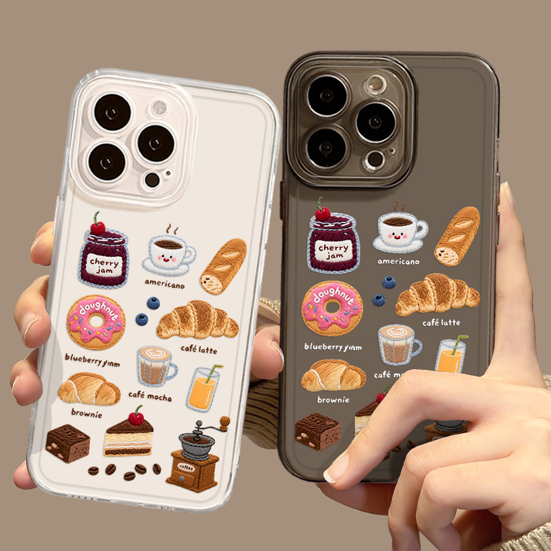 咖啡糕点手机壳适用小米红米系列