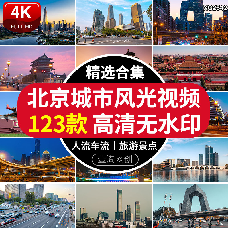 北京城市建筑风光国贸CBD车流设计素材/源文件