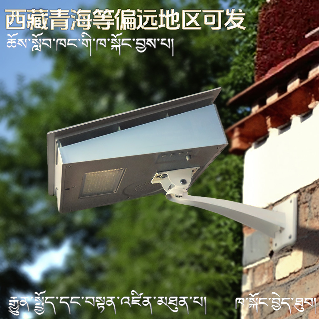别墅庭院太阳能播音灯高效多晶硅充电光控LED高亮照明防水 - 实物图