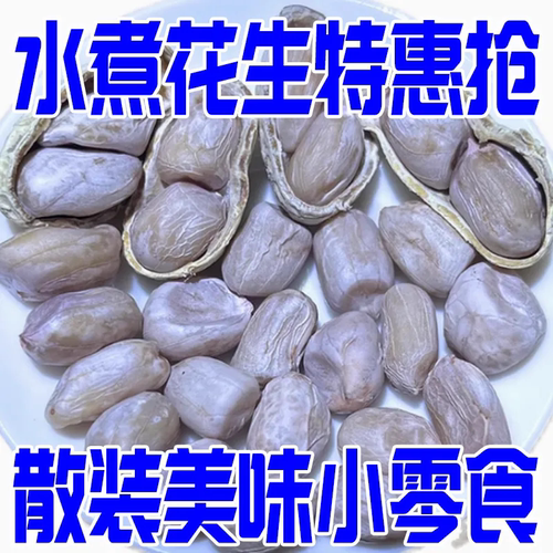 新花生龙岩水煮花生白晒干盐水煮咸干湿烤500gx1袋装散熟零食五香