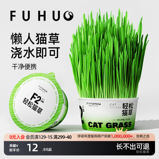 俘获F2懒人猫草轻松猫草杯猫草盆栽子毛猫咪助水化培盒球
