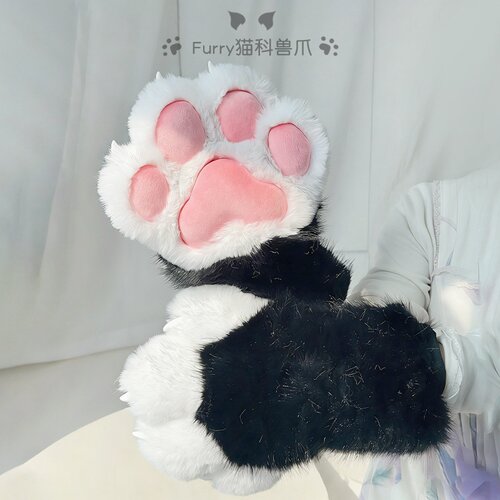 萌系fursuit兽装猫爪散件漫展福瑞表演cos道具furry猫科兽爪手套