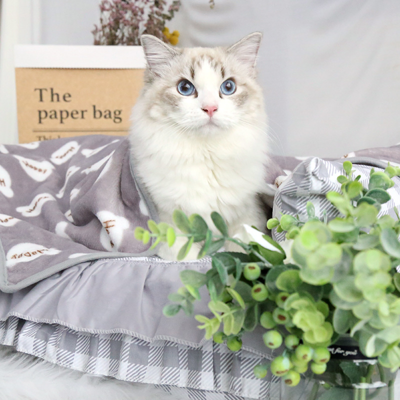 宠物专用法兰绒睡觉猫毯珊瑚