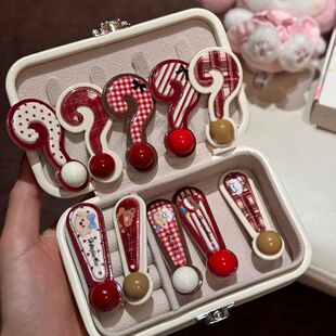 趣味卡通创意小狗问号发夹女刘海夹可爱鸭嘴夹子2025新款发卡头饰