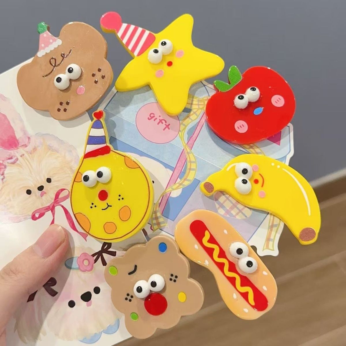 趣味搞怪食物发夹可爱卡通少女刘海侧边学生ins创意卡通发卡发饰