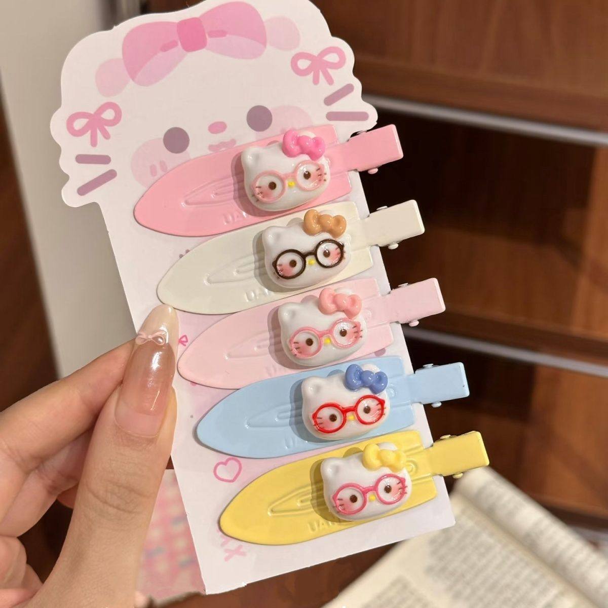 新款眼镜猫咪领结一字夹发夹可爱甜美少女刘海鸭嘴夹卡通头饰发饰,饰品/流行首饰/时尚饰品新,发饰,淘宝优惠券,粉丝福利购,淘宝优惠卷