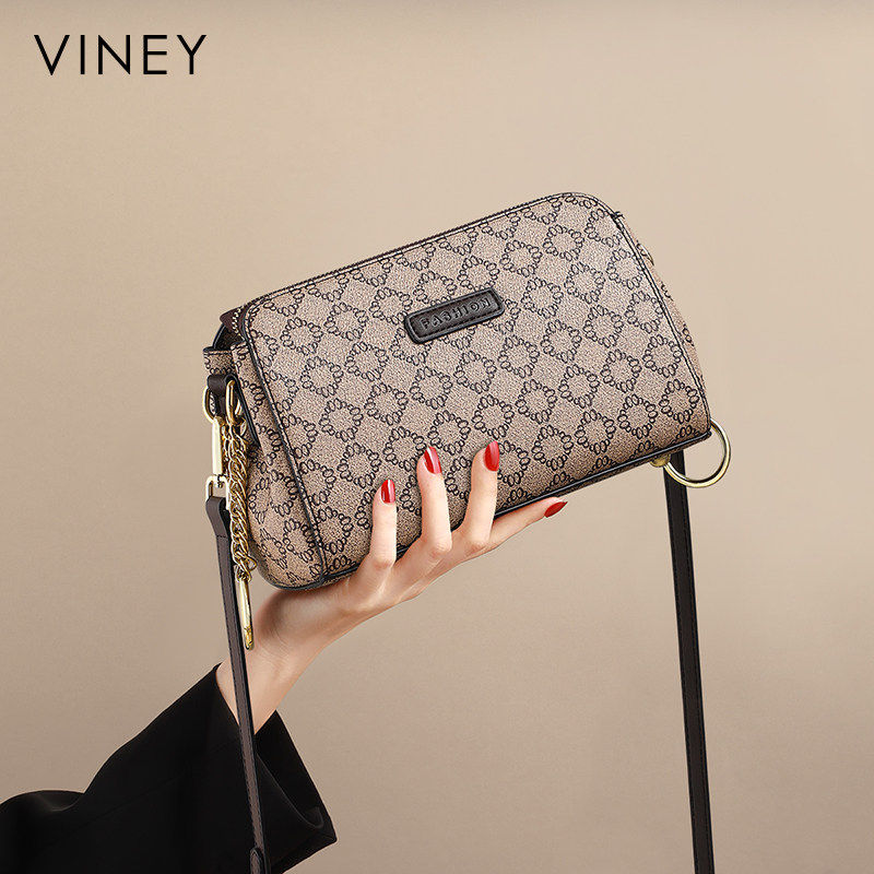 Viney包包女2025新款夏季斜挎包高级感女包通勤包单肩妈妈包小包