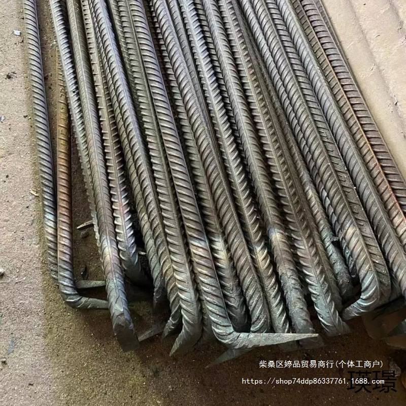 锻造木工拆模小撬棍特种钢扁头螺纹钢筋撬杠长撬棒木模翘棍工地具