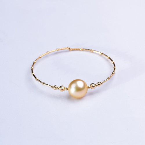 ANGEPERLE/天使之泪海水珍珠金珠气质高级手链12-13mm