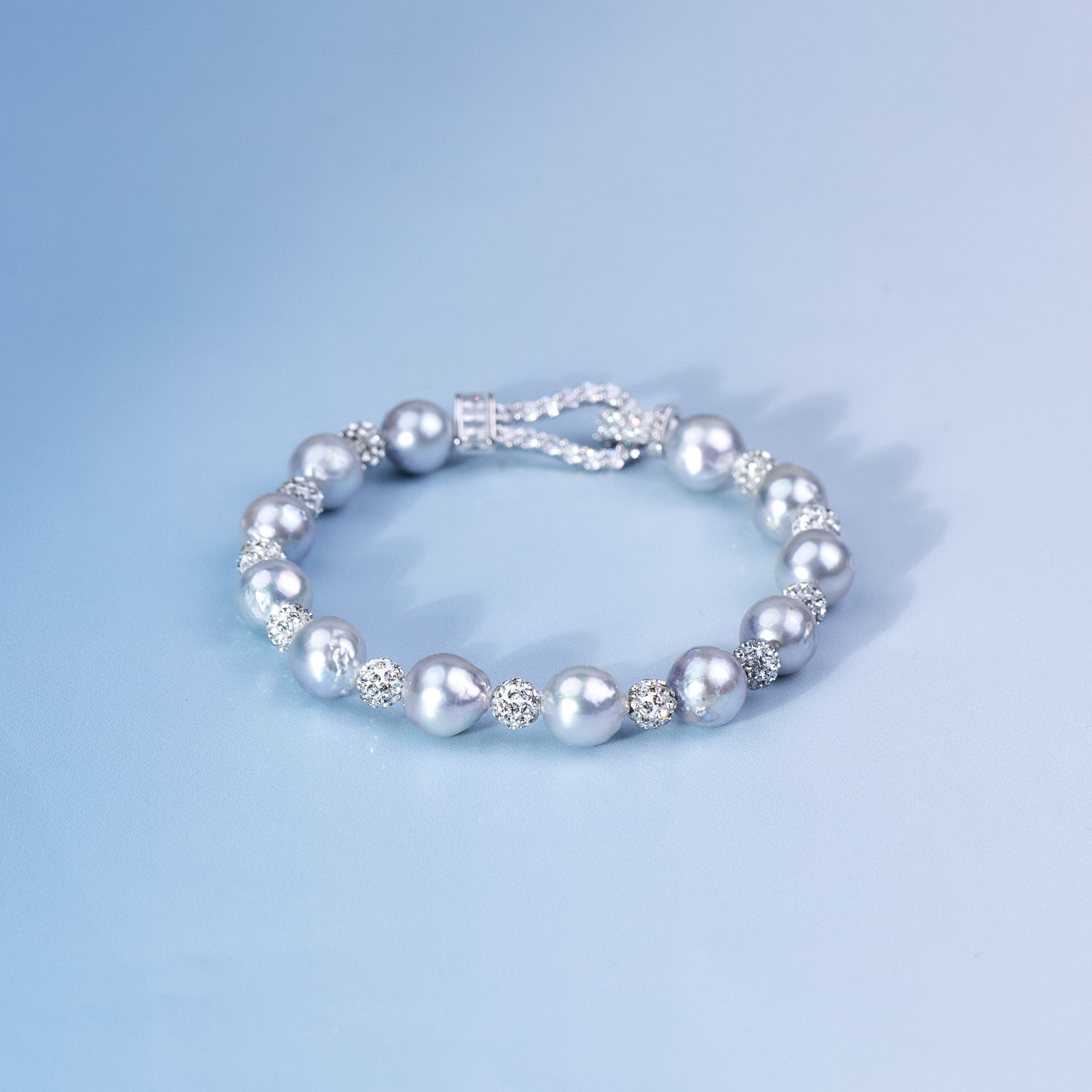 ANGEPERLE/天使之泪海水珍珠Akoya真多麻色巴洛克手链8-9mm,珠宝/钻石/翡翠,手饰,淘宝优惠券,粉丝福利购,淘宝优惠卷