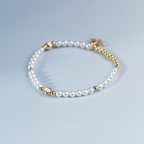 ANGEPERLE/天使之泪[蜜蜂心愿社】淡水珍珠手链 4-5mm时尚百搭款