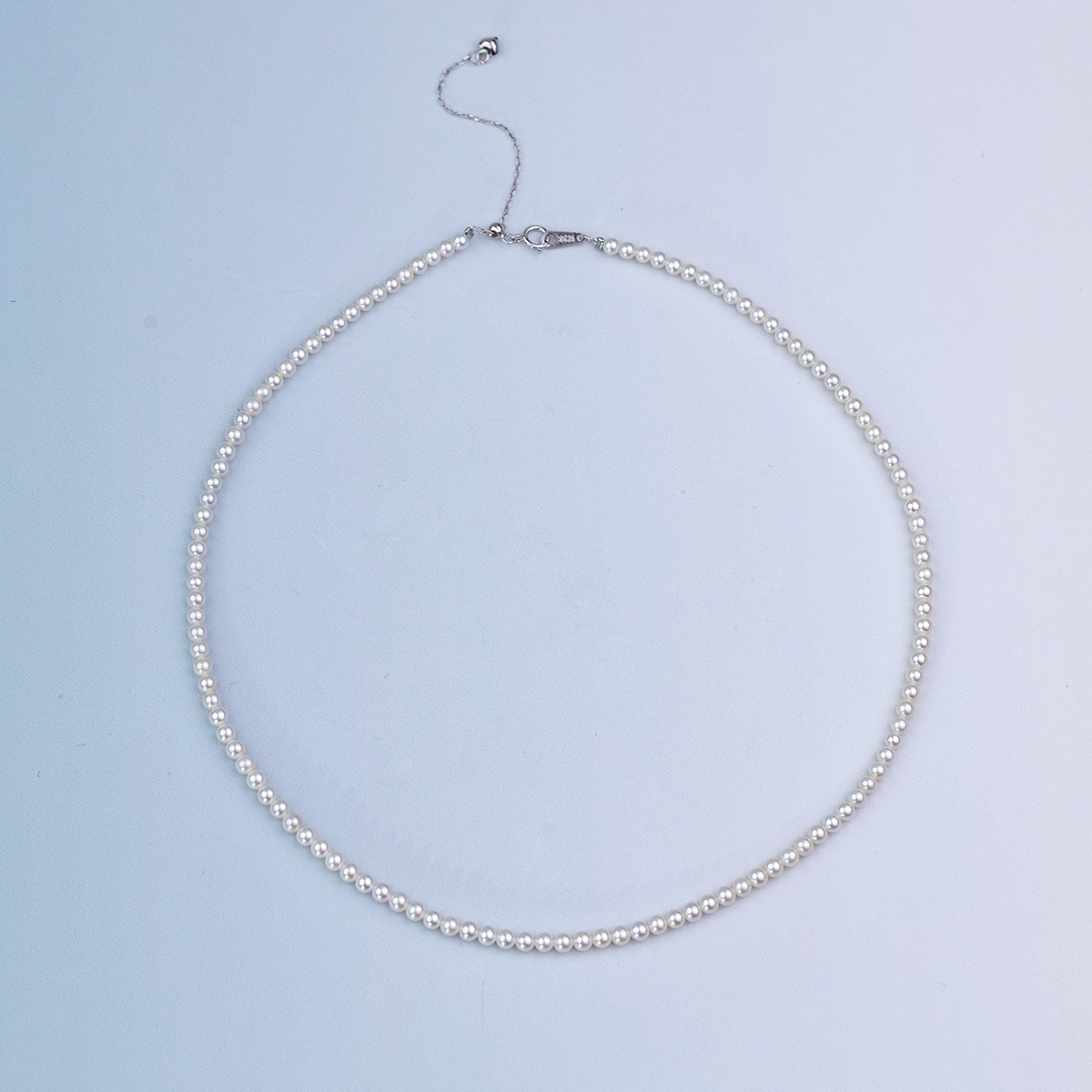 ANGEPERLE/天使之泪淡水珍珠小米珠项链S925银3-4mm