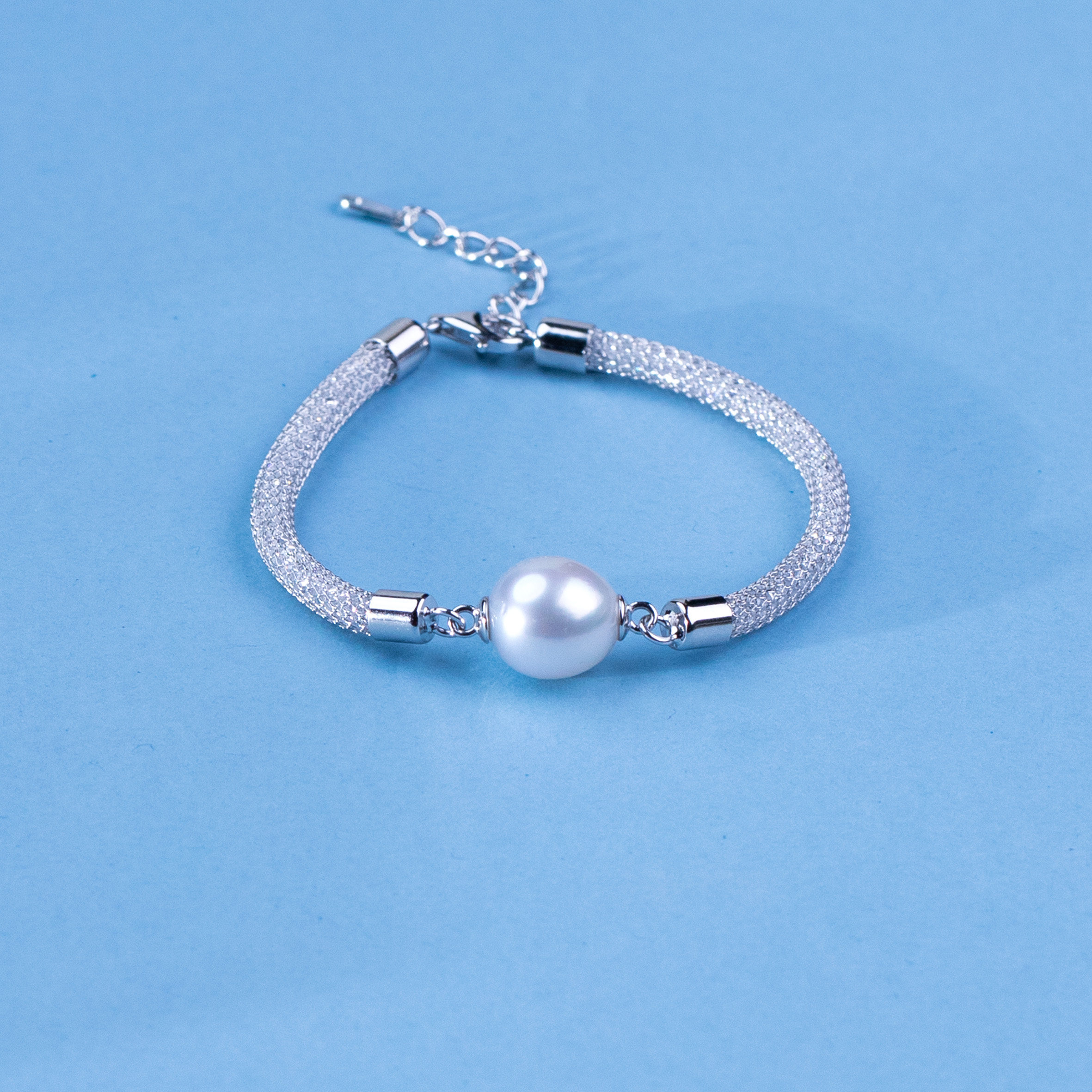 ANGEPERLE/天使之泪海水珍珠澳白高级时尚手链10-11mm