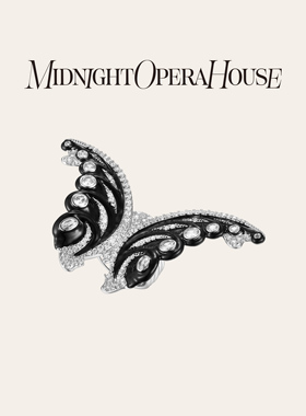 【宋茜同款】MOH动物絮语系列黑蝴蝶水晶珐琅戒指轻奢饰品女戒