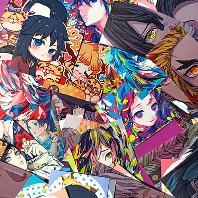 日本动漫鬼灭之刃贴纸可爱防水贴