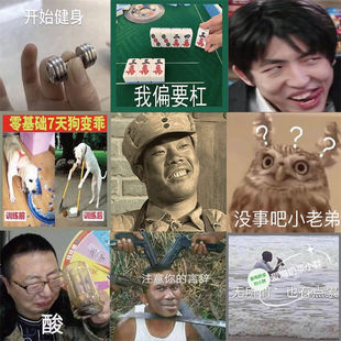 新款阴阳怪气内涵表情包贴纸沙雕搞笑网红行李箱手机装饰防水贴画