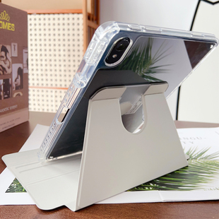 2025新款 3全包8輕薄 ipad11保護(hù)套帶筆槽360度可旋轉(zhuǎn)ipadair7保護(hù)殼亞克力防彎第9代10適用蘋果6平板pro書本式