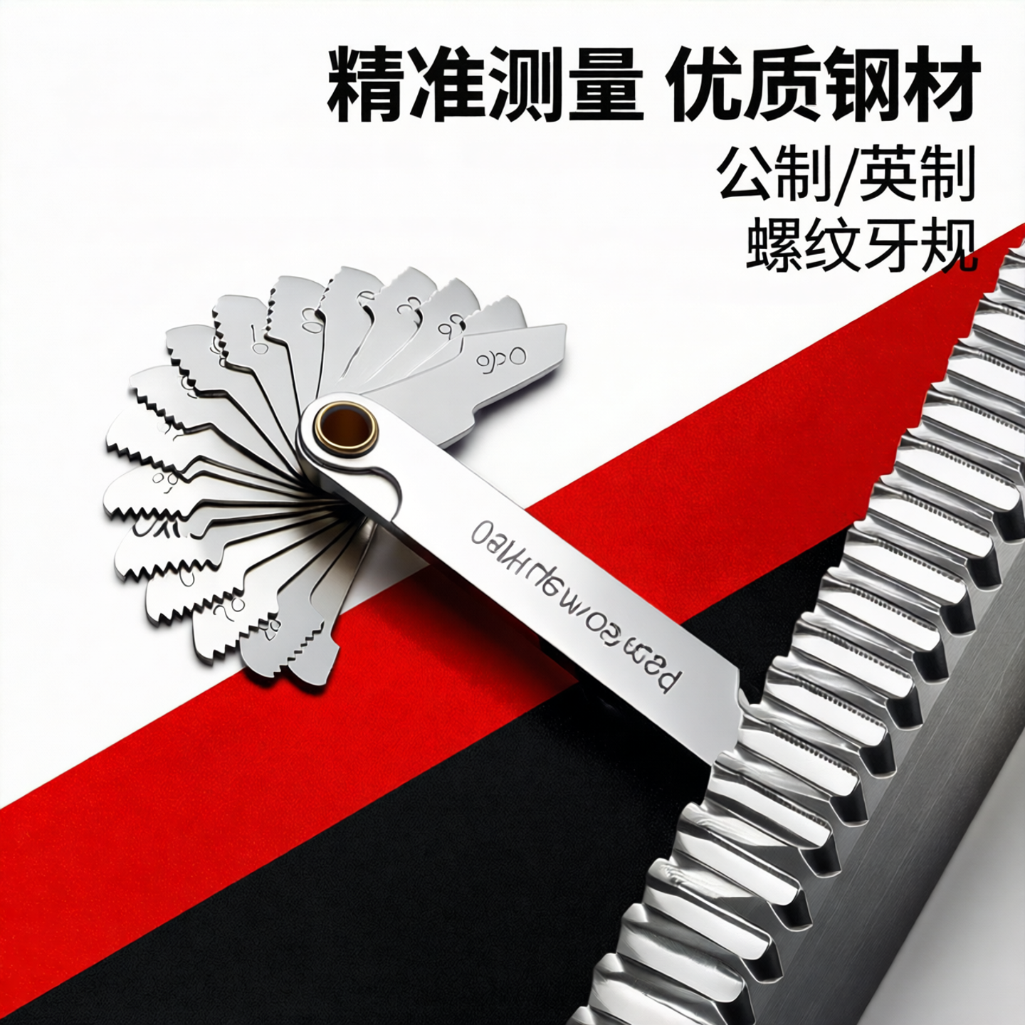 螺纹量规标准螺纹规公制60度英制套装螺丝螺扣丝牙距测量工具牙规