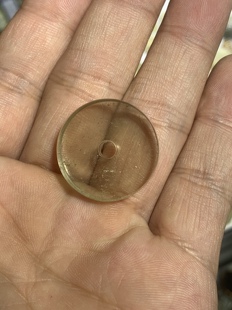 利比亚黄金陨石切面平安扣吊坠镶嵌宽25、24.9厚6、5.6diy护身符