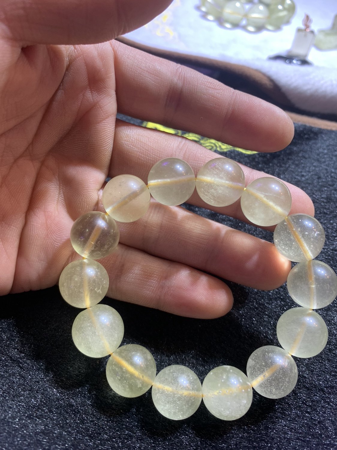 利比亚黄金陨石，圆珠手链，圆珠手串！克价/70