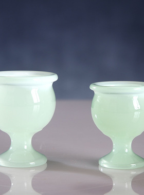 佛前供杯琉璃玉石供酒杯供佛杯观音圣水杯家用佛堂小摆件佛具用品