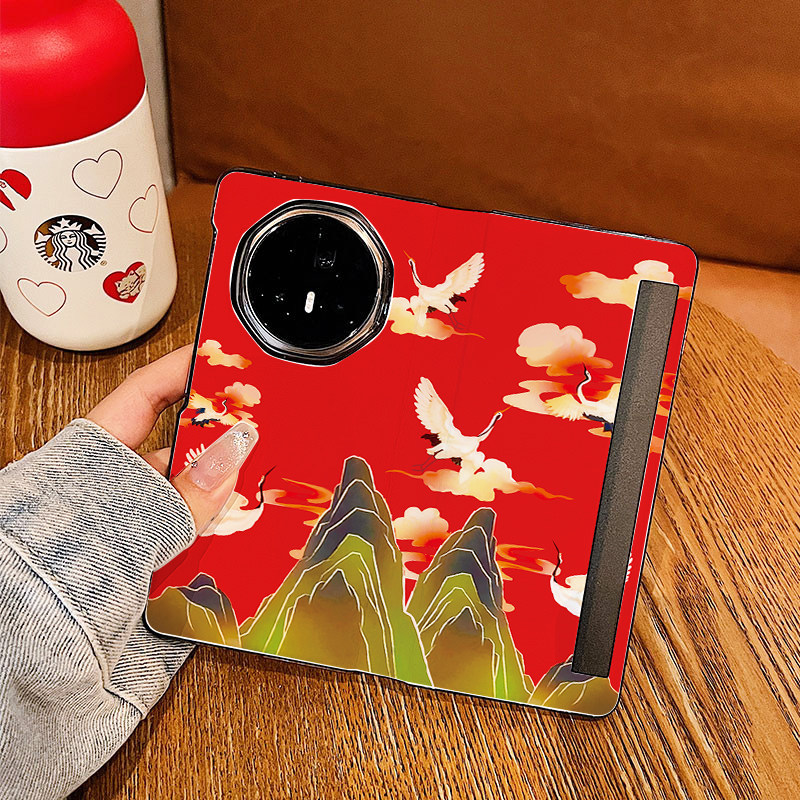 山峰祥云飞鹤适用荣耀Magicv3手机壳新款magicvs2折叠