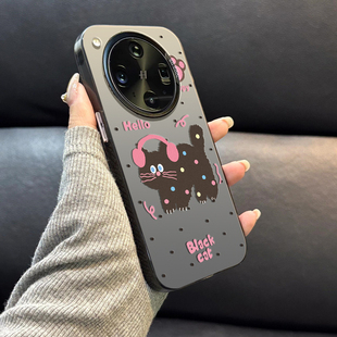 创意 硅胶防摔fnidx8全包保护套pro时尚 粉耳机猫咪 卡通x8s 适用oppofindx8ultra手机壳高级感磨砂女0pp0新款