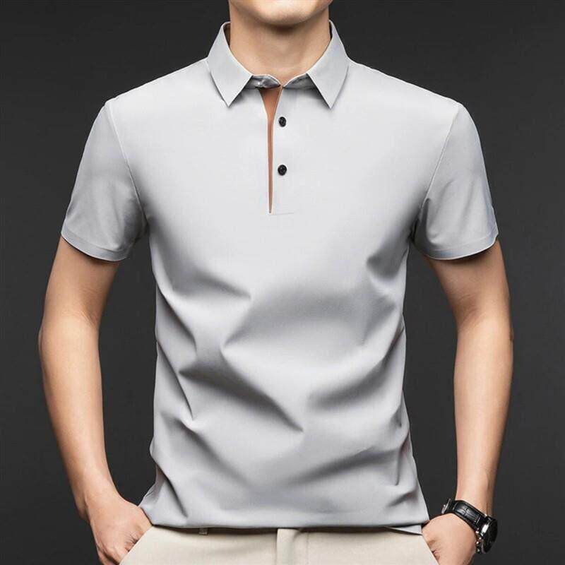 LuxeHaven轻奢2高档男polo衫短袖夏冰丝薄款凉感透气商务休闲男装