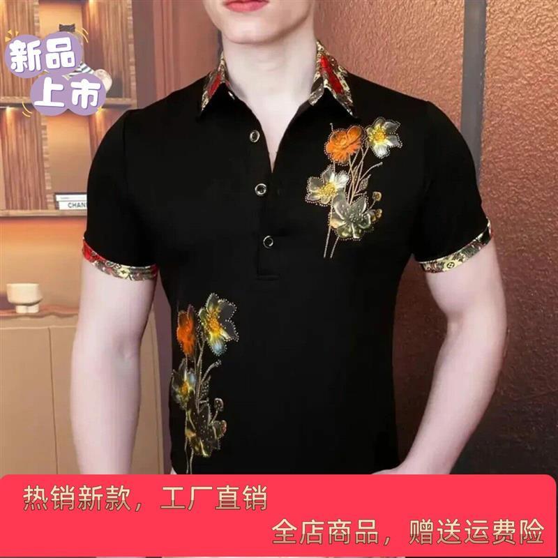 泽野纪潮奢服饰2026夏季POLO衫半袖男时尚潮流修身翻领帅气休闲