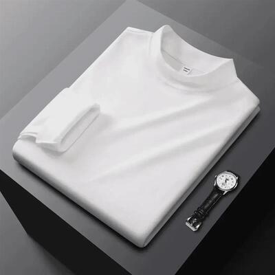 欧森精选【两件装】2026双面半高领德绒内搭长袖大码纯色打底衫