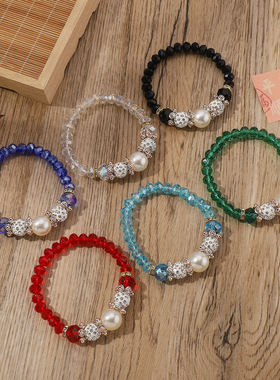 跨境甜美可爱串珠手链女田园休闲