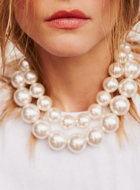 欧美ZA新款夸张项饰女法式复古时