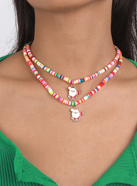 波西米亚民族风个性滴油颈链圣诞