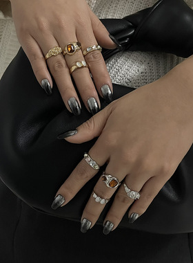 跨境热卖小众设计感民族风戒指时